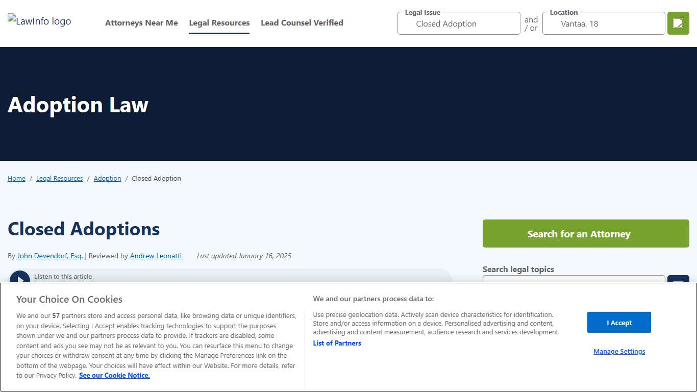 Closed Adoptions | LawInfo