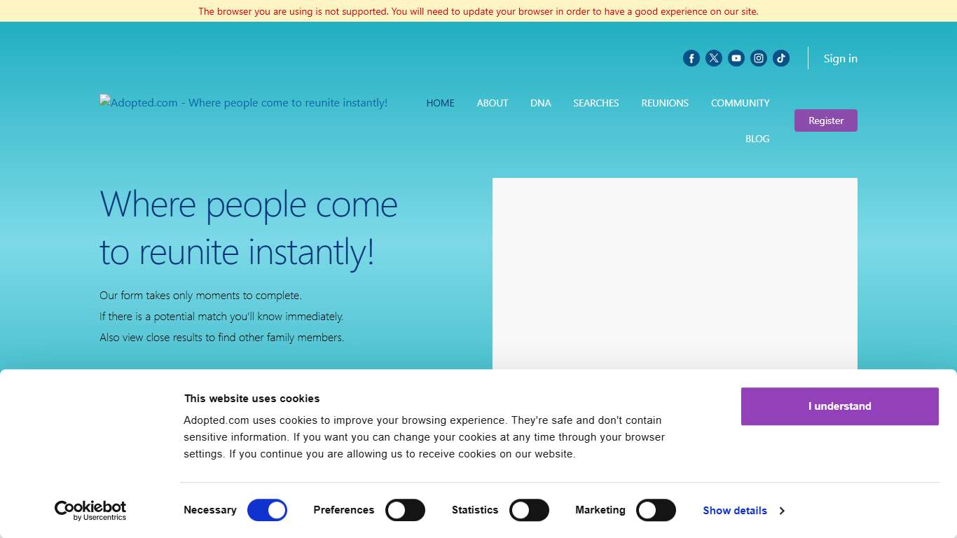 Adoption Reunion Registry | Find My Parents | Adopted.com