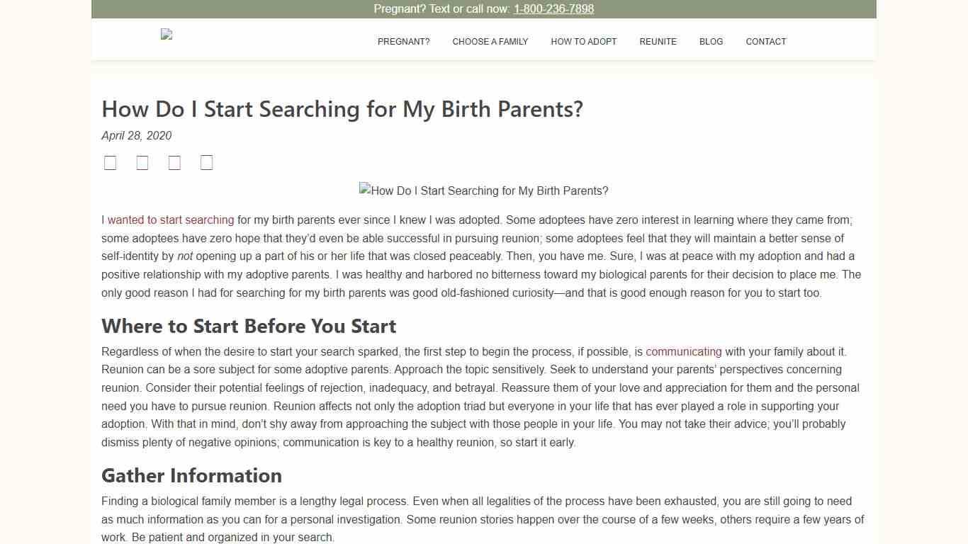 How Do I Start Searching for My Birth Parents? | Adoption.org